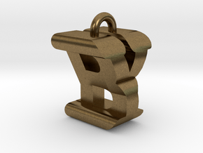 3D-Initial-BY in Natural Bronze