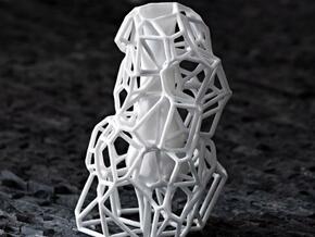 Voronoi Vase in White Natural Versatile Plastic
