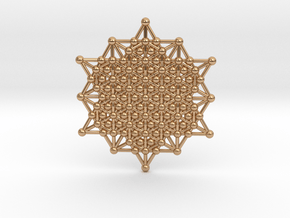 64 Tetrahedron Grid - Merkaba Matrix in Polished Bronze