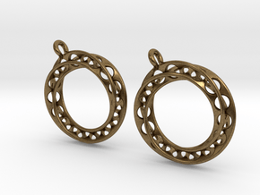 Möbius chain earrings in Natural Bronze