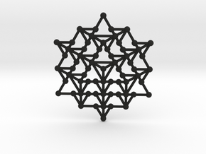64 Tetrahedron Grid in Black Natural Versatile Plastic