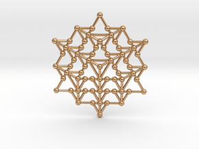 64 Tetrahedron Grid in Polished Bronze