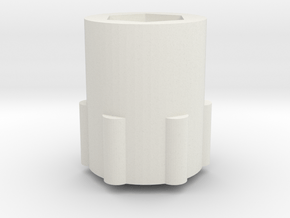 JConcepts Tribute Wheel 25mm Wide 14mm Hex Adapter in White Natural Versatile Plastic