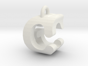 3D-Initial-CG in White Natural Versatile Plastic