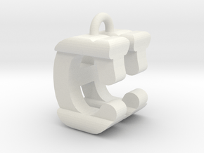 3D-Initial-CH in White Natural Versatile Plastic