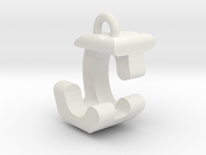 3D-Initial-CJ in White Natural Versatile Plastic