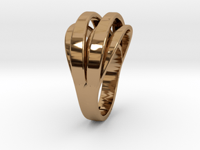 Sunlight on the finger in Polished Brass