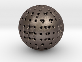 sphere_f in Polished Bronzed Silver Steel