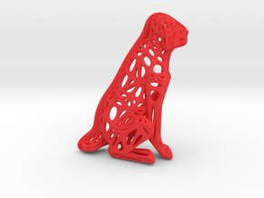 Voronoi Dog Sitting in Red Processed Versatile Plastic