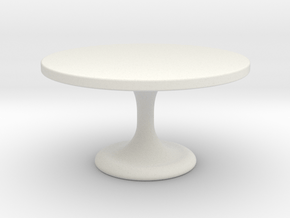 Miniature Neto Table - Minotti in White Natural Versatile Plastic: 1:24