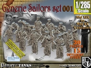 1/285 Generic Sailors Set001 in Tan Fine Detail Plastic