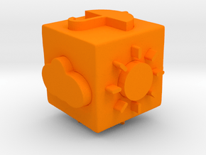 WeatherDiseB in Orange Processed Versatile Plastic: Small