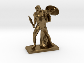 Polygonal Achilles statue in Natural Bronze