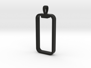 'Embrace The Notch' Phone Pendant / Keychain in Black Premium Versatile Plastic