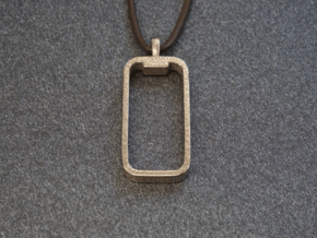 'Embrace The Notch' Phone Pendant / Keychain in Polished Nickel Steel