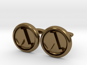 Half-Life Logo Cufflinks in Polished Bronze
