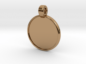 Embossed Text #1 - Customizable Blank Pendant in Polished Brass