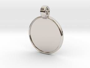 Embossed Text #1 - Customizable Blank Pendant in Rhodium Plated Brass