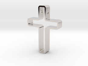 Infinity Cross Pendant in Platinum
