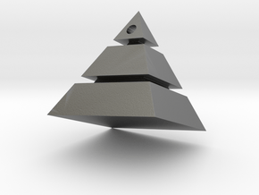 Pyramid Pendant in Natural Silver: Small