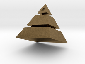 Pyramid Pendant in Natural Bronze: Small