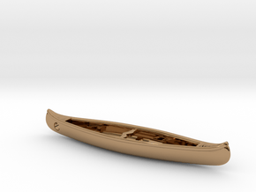Silver-Canoe with your Text / Name in Polished Brass