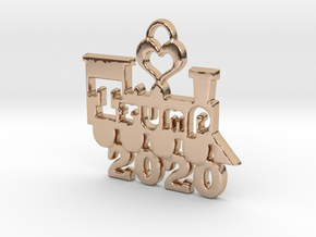 Trump Victory 2020 in 14k Rose Gold Plated Brass