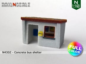Concrete bus shelter (N 1:160) in Full Color Sandstone