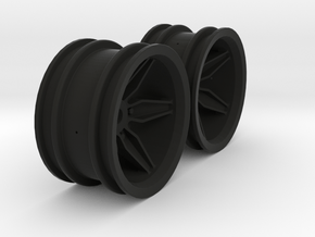 M-Chassis Wheels - Coffin Spokes - +6mm Offset in Black Premium Versatile Plastic