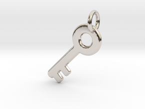 Major Key in Rhodium Plated Brass: Extra Small