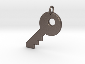 key in Polished Bronzed Silver Steel