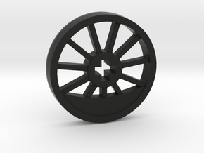 Medium Blind Thin Wheel in Black Natural Versatile Plastic