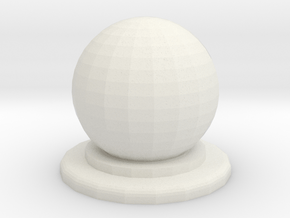 Sphere Piece Small in White Natural Versatile Plastic