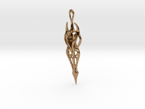 Female Spirit Pendant in Polished Brass