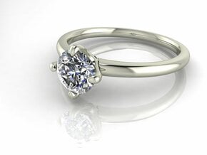 Classic Solitaire 21 NO STONES SUPPLIED in Fine Detail Polished Silver