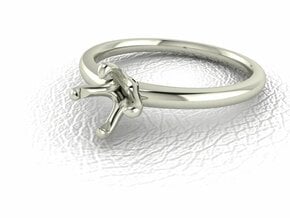 Classic Solitaire 21 NO STONES SUPPLIED in 14k White Gold