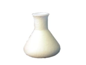 Erlenmeyer Flask in White Processed Versatile Plastic