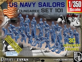 1/350 USN Dungaree Set 101 in Smoothest Fine Detail Plastic