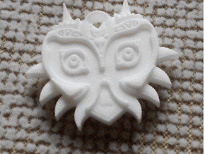 Majora's Mask Pendant (Both sides) in White Natural Versatile Plastic