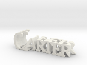 3dWordFlip: Carter/Piper in White Natural Versatile Plastic
