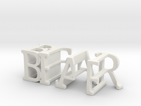3dWordFlip: BEAR/BULL in White Natural Versatile Plastic