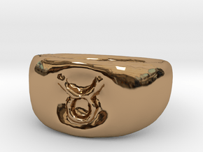 Taurus Ring sz8 in Polished Brass