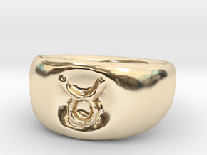 Taurus Ring sz8 in 14k Gold Plated Brass