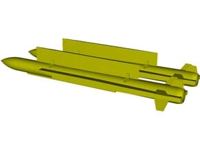 1/100 scale MBDA Aerospatiale ASMP-A missiles x 2 in Tan Fine Detail Plastic