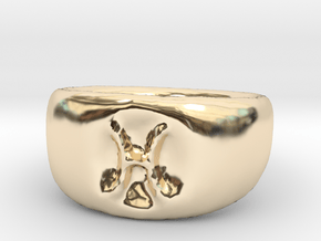 Pisces Ring sz8 in 14K Yellow Gold