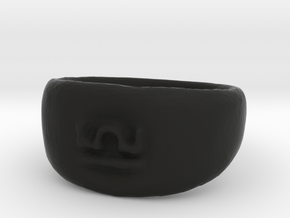 Libra Ring sz8 in Black Premium Versatile Plastic