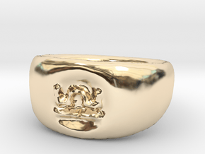 Libra Ring sz8 in 14k Gold Plated Brass