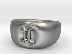 Gemini Ring sz8 in Natural Silver