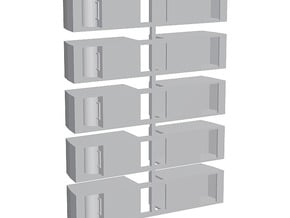 Altkleidercontainer 10er Set 1:87 H0 in Tan Fine Detail Plastic
