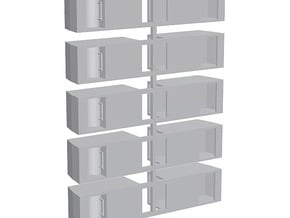 Altkleidercontainer 10er Set 1:72 in Tan Fine Detail Plastic